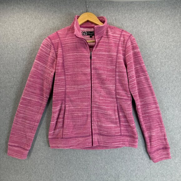 Straight Down Womens Pink‎ Fleece Full Zip Sweater Soft Pockets Golf Size Small - Picture 1 of 11